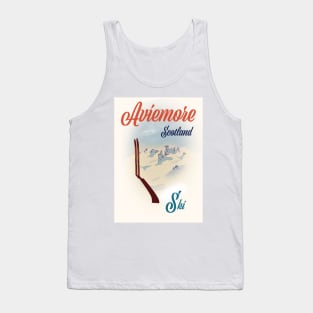 Aviemore Scotland Ski poster Tank Top